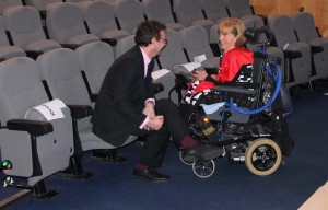 Baroness Campbell speaks with Ross Parry Chair of the Jodi Awards Trustees