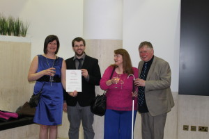 The Edinburgh library winning team